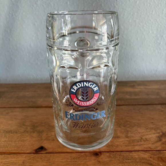 Erdinger Weissbrau Stein Glass Dimpled Beer Mug Germany - Picture 1 of 9